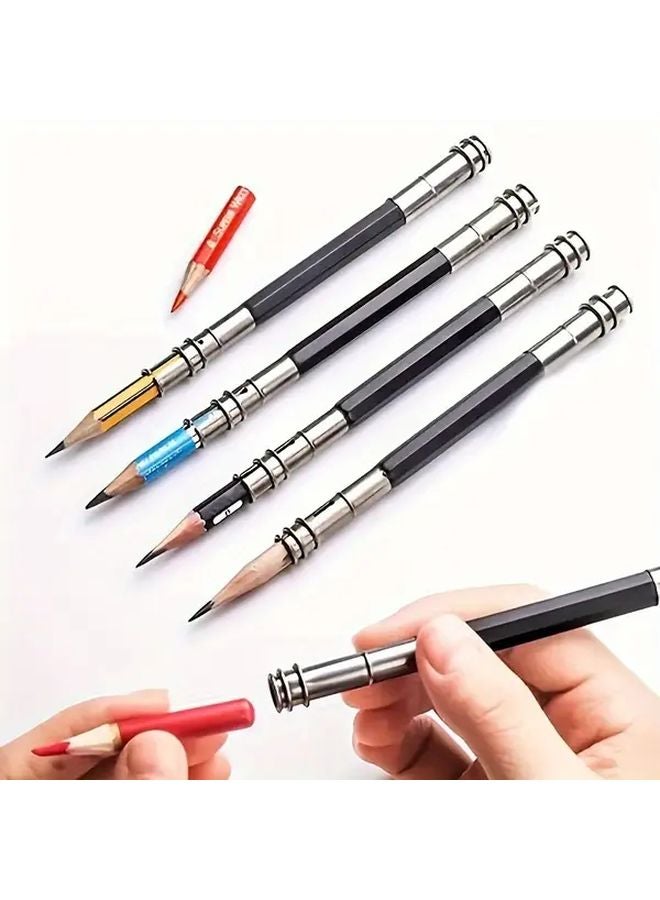 Black Double Head Pencil Extender Holder For Artists Professionals - Image 1